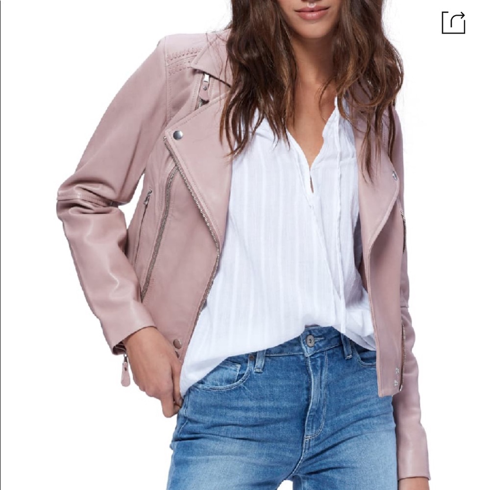 Paige leather moto jacket